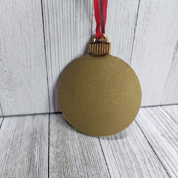 Vtg Currier & Ives Winter Christmas Hanging Ornament Holiday Decor 3 1/4" DIA - Picture 3 of 6